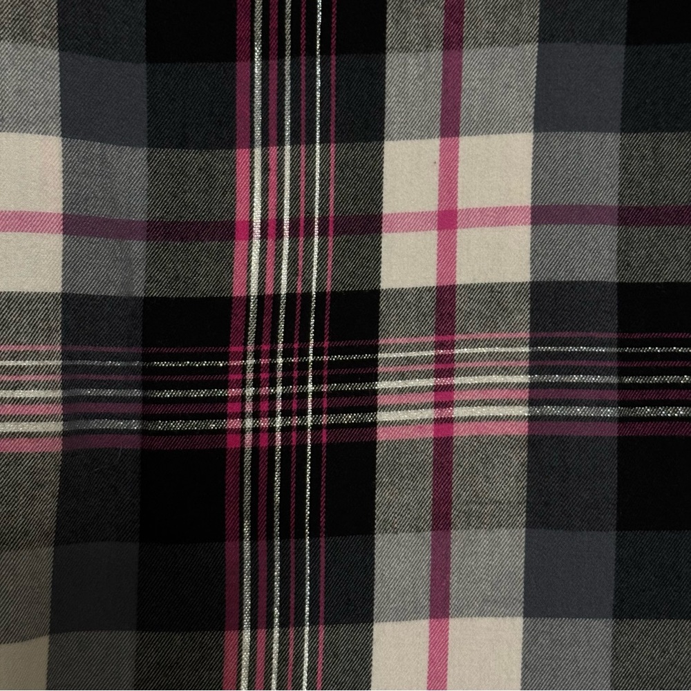 Victoria's Secret Plaid Lightweight Flannel Pajama Pants Black Pink White XXL - Picture 10 of 15